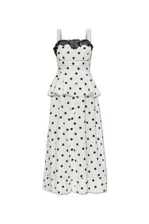 Spaghetti strap dress with peplum