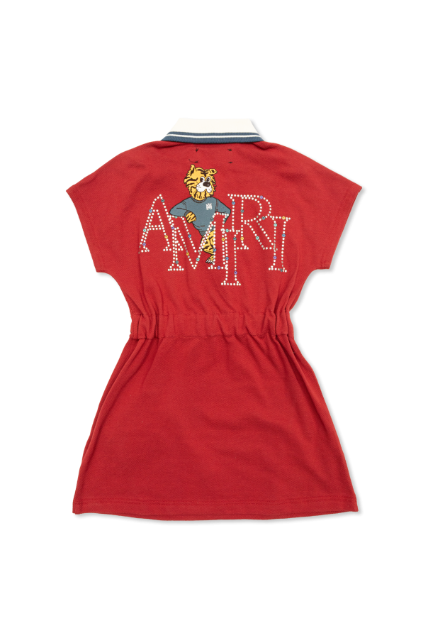 Amiri Kids Polo con logo estampado