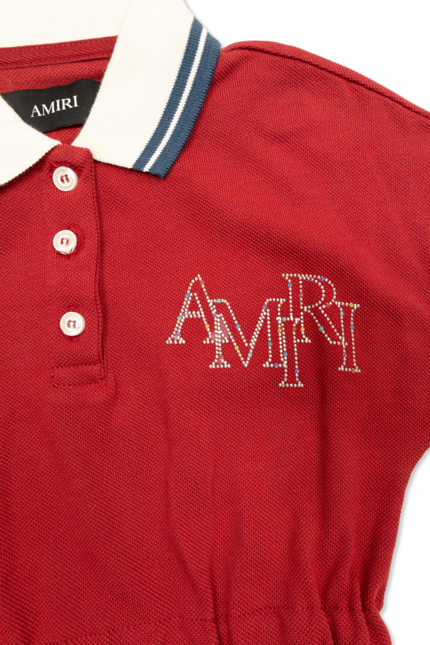 Amiri Kids Polo con logo estampado