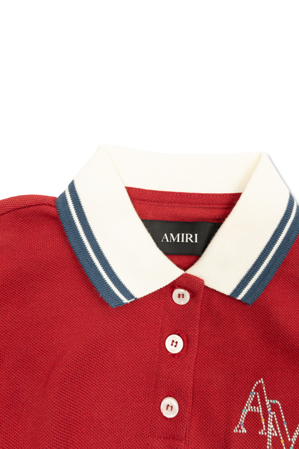 Amiri Kids Polo con logo estampado