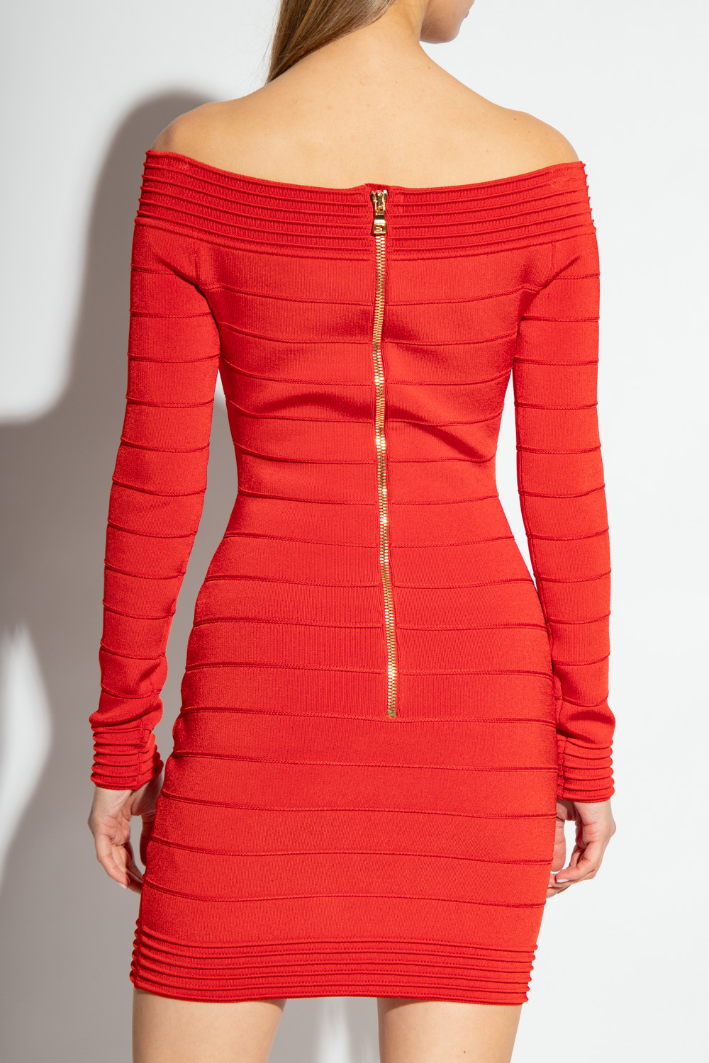 Balmain Mini dress with denuded shoulders