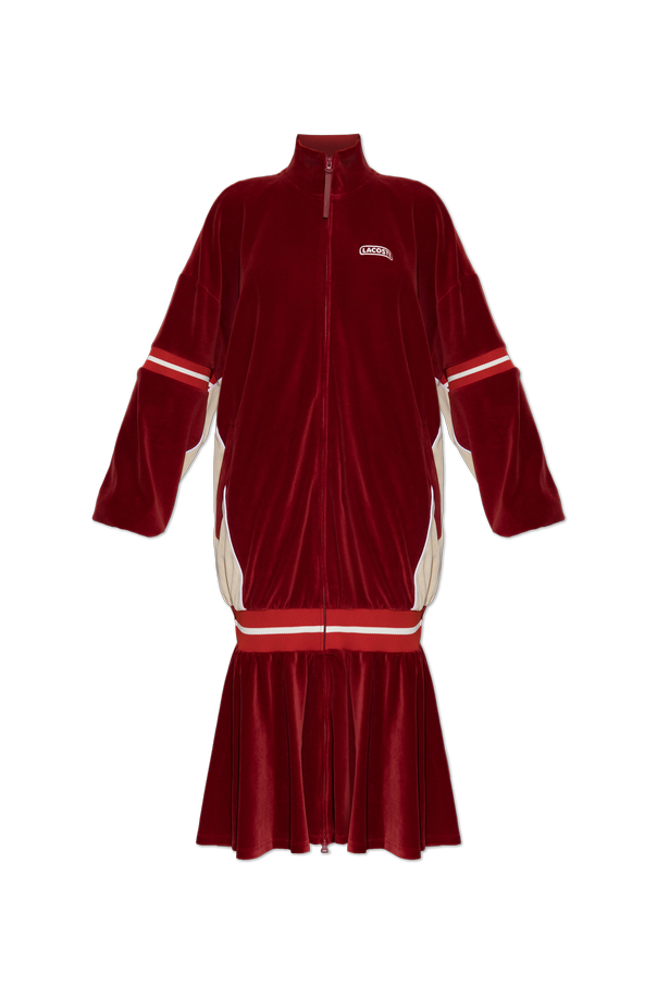 Velour dress with logo od LACOSTE RUNWAY