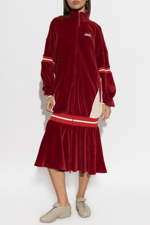 LACOSTE RUNWAY Velour dress with logo