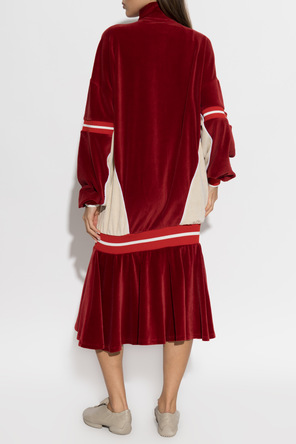 LACOSTE RUNWAY Velour dress with logo