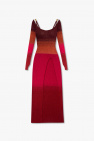 GCDS RED Ribbed dress