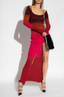 GCDS RED Ribbed dress