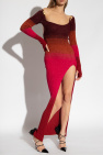 GCDS RED Ribbed dress