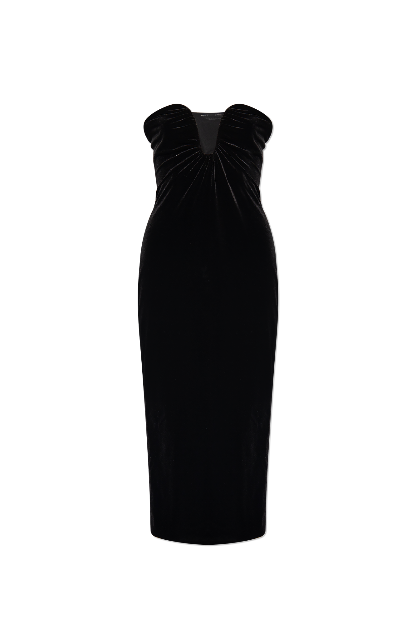 Casette Strapless Slip Dress In Black