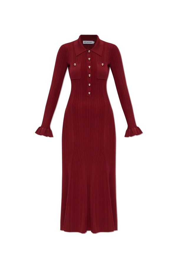 Ribbed dress with pockets od Self-Portrait