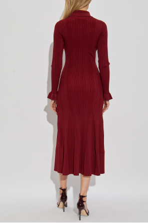 Self-Portrait Geripptes Kleid mit Taschen