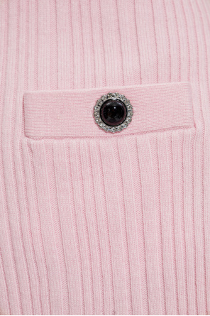 Self-Portrait Ribbed dress with collar