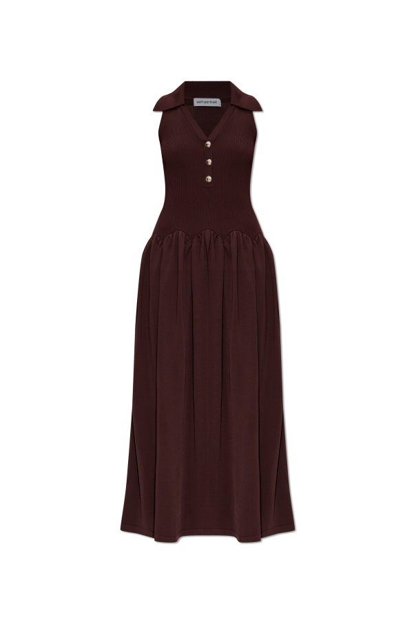 Ribbed sleeveless dress od Self-Portrait