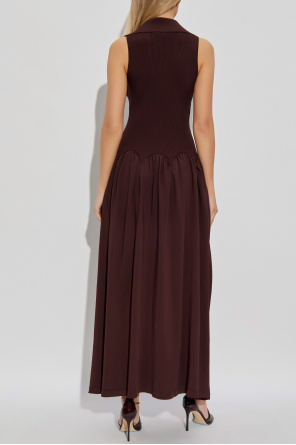 Self-Portrait Vestido acanalado sin mangas