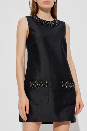 Self-Portrait Vestido con aplicaciones brillantes