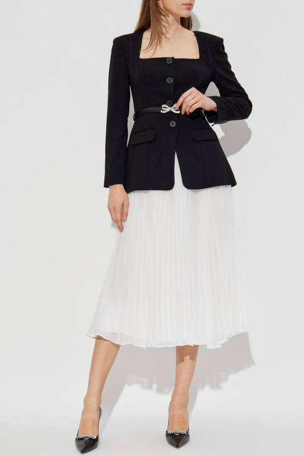 Self-Portrait Dress with a pleated skirt