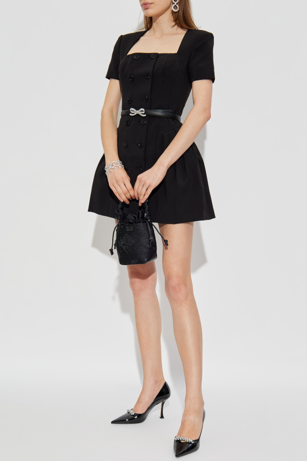 Self-Portrait Vestido corto con cinturón