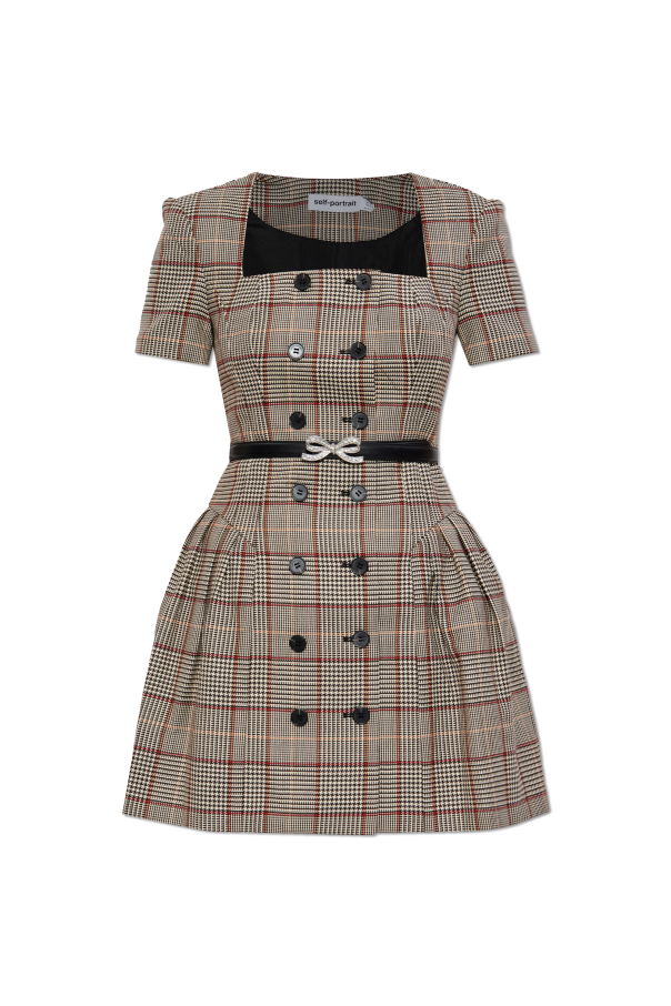 Dress with a check pattern od Self-Portrait
