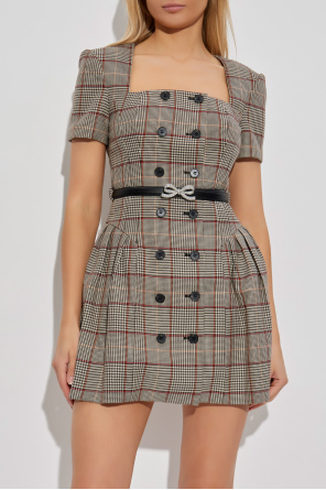 Self-Portrait Dress with a check pattern