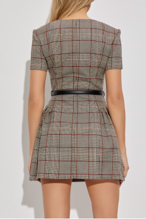 Self-Portrait Dress with a check pattern