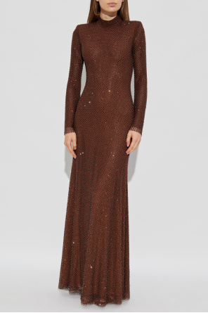 Self-Portrait Long dress with shimmering appliqués