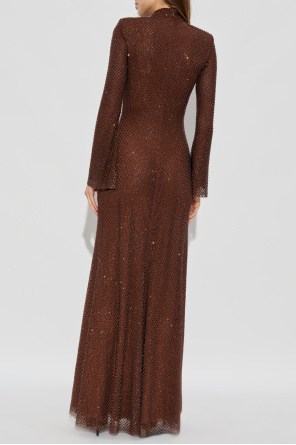 Self-Portrait Long dress with shimmering appliqués