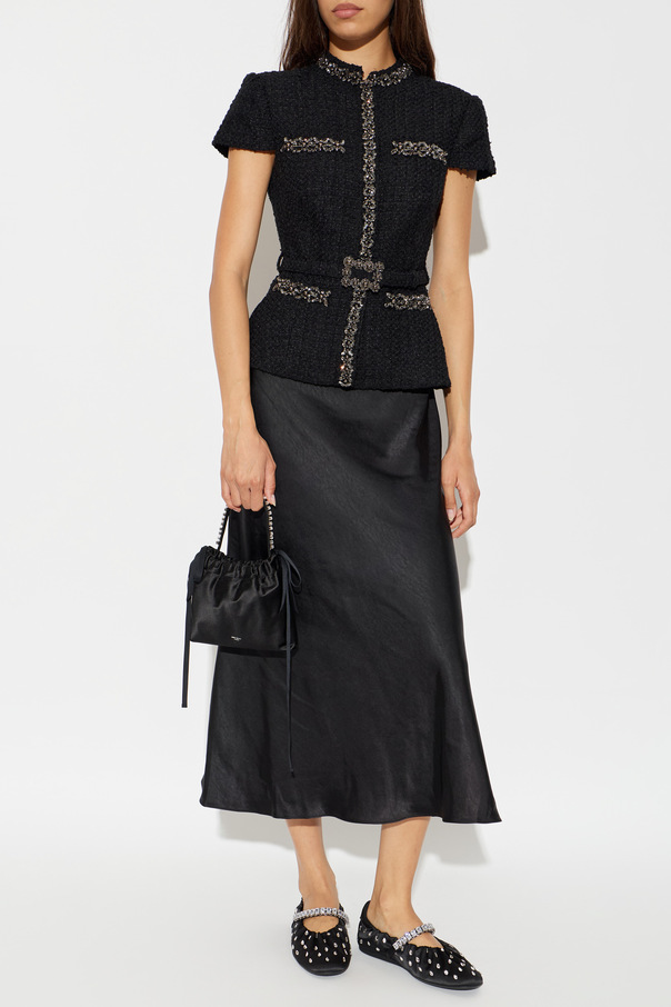 Self-Portrait Dress with shimmering appliqués