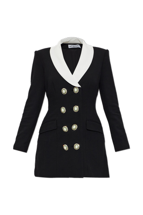 Wool dress with decorative buttons