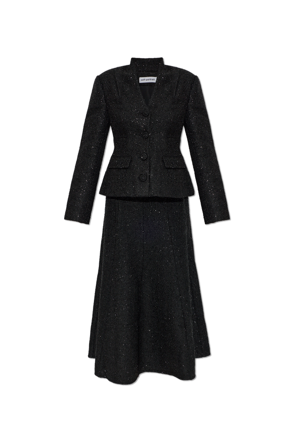 Tweed dress with lurex thread od Self-Portrait