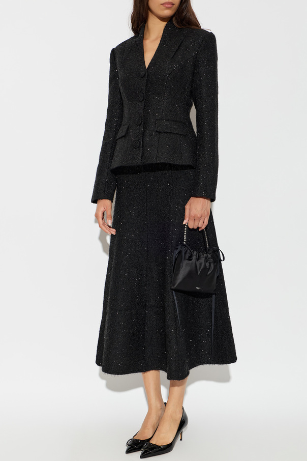 Self-Portrait Tweed dress with lurex thread