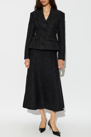 Self-Portrait Tweed dress with lurex thread