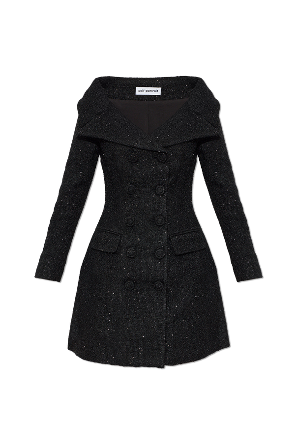 Tweed dress with metallic thread od Self-Portrait