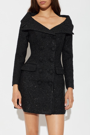 Self-Portrait Tweed dress with metallic thread