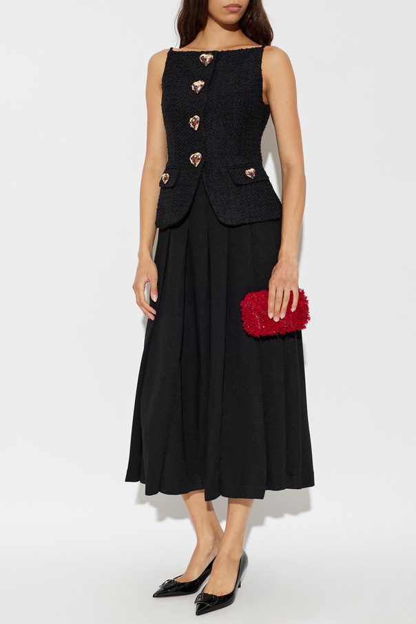 Self-Portrait Dress with pleated skirt