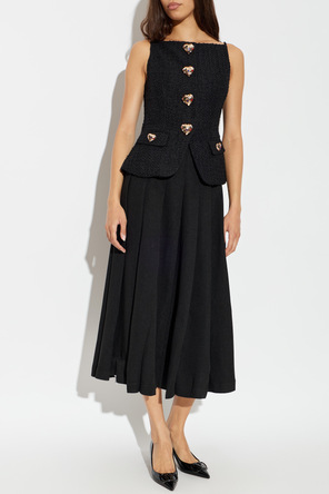 Self-Portrait Dress with pleated skirt