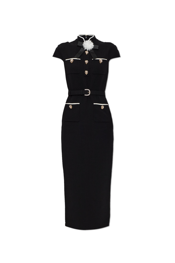 Wool dress with embellishment od Self-Portrait
