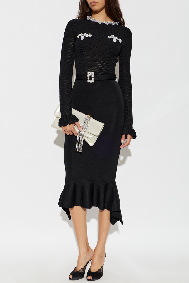 Self-Portrait Asymmetrical dress with belt
