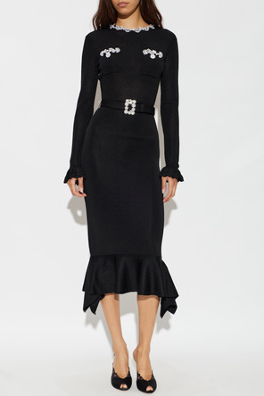 Self-Portrait Asymmetrical dress with belt