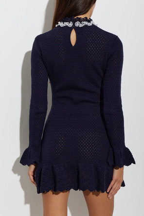 Self-Portrait Dress with shimmering appliqués