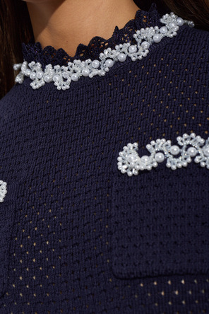 Self-Portrait Dress with shimmering appliqués