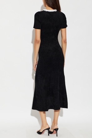 Self-Portrait Ribbed dress with pockets
