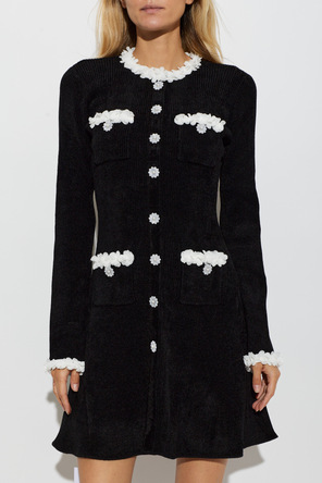 Self-Portrait Knit dress with floral trim