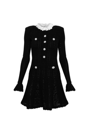 Vestido de punto con acabado floral