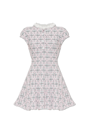 Dress with shimmering appliqués