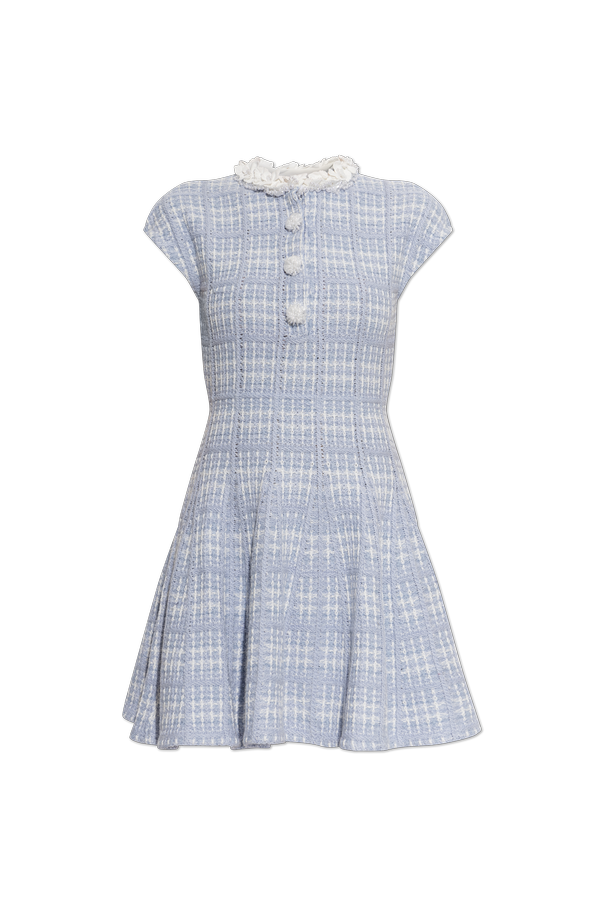 Dress with appliqués at the neckline od Self-Portrait