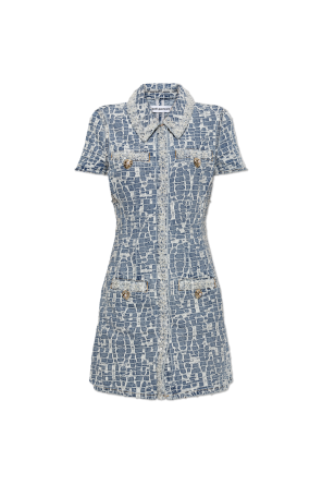 Textured denim dress