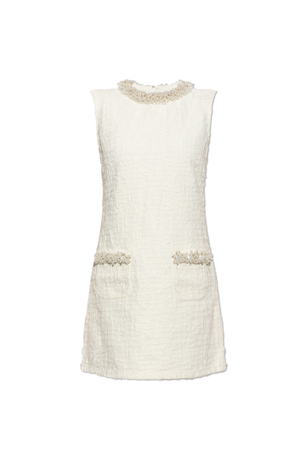 Textured denim dress od Self-Portrait