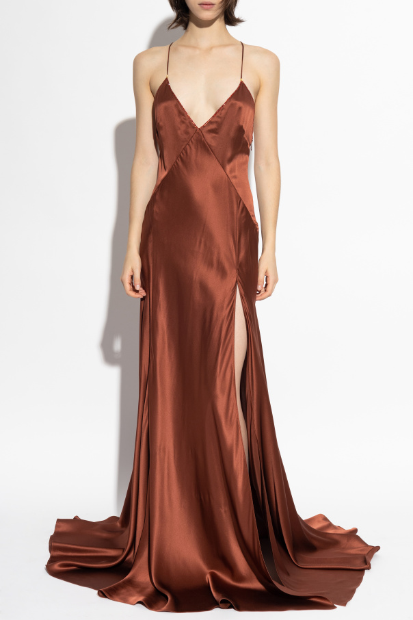 Amiri Vestido de seda con tirantes