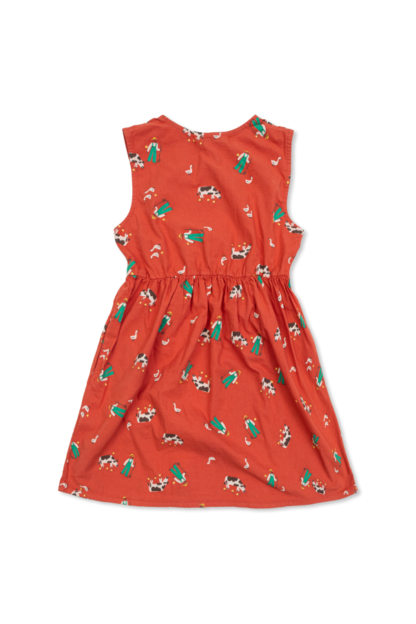 Bobo Choses Bawełniana sukienka z nadrukiem