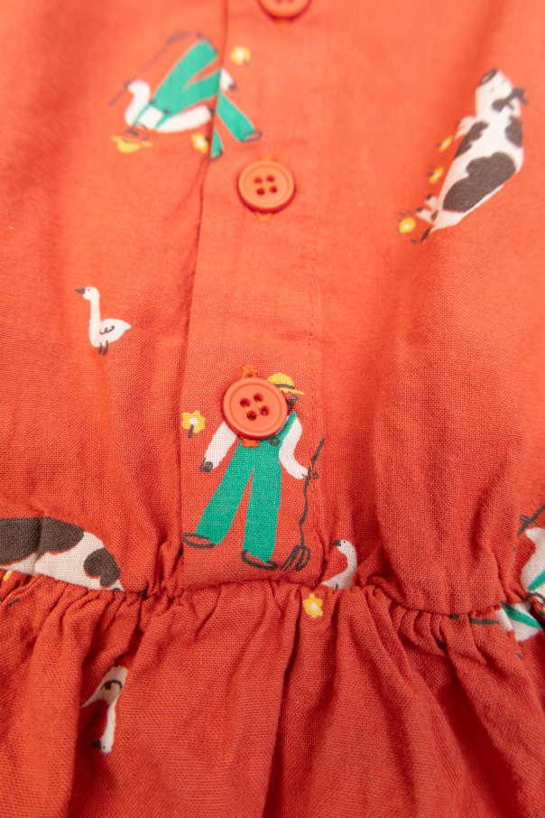 Bobo Choses Bawełniana sukienka z nadrukiem