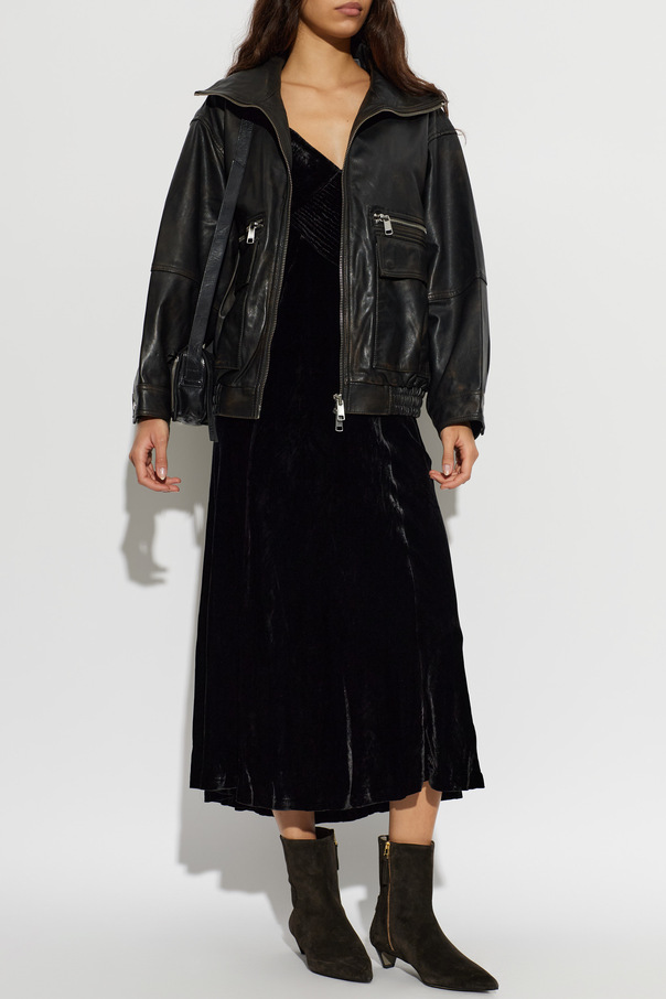 AllSaints Velour dress ‘Berletta’